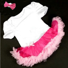 0-12M Lovely Baby Toddler Girls Ruffles Tutu Dress Romper One-Piece Outfit Dresses Clothes  Headband ILML