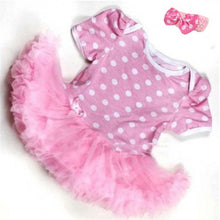 0-12M Lovely Baby Toddler Girls Ruffles Tutu Dress Romper One-Piece Outfit Dresses Clothes  Headband ILML