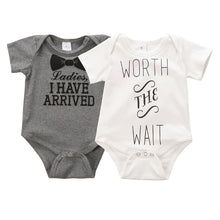 0-12Months born Baby Kids Boys Girls Cotton Clothes Letter Print Romper Bodysuit Jumpsuit Outfit Sets Clothing ILML