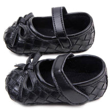 0-12Months PU Leather Bowknot Lattice Baby Girls Shoes Soft Sole Anti Slip Toddler First Walker Shoes ILML