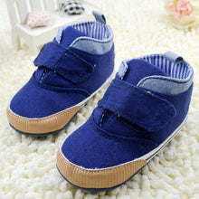 0-18M born Baby Boys Cotton Ankle Canvas High Crib Shoes Casual Sneaker Toddler First Walkers  ILML