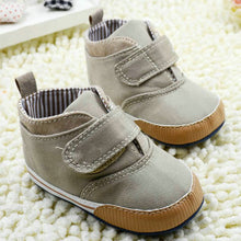 0-18M born Baby Boys Cotton Ankle Canvas High Crib Shoes Casual Sneaker Toddler First Walkers  ILML