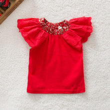 0-2Y Kids Baby Girls Clothing Floral Collar T-shirts Cute Short Sleeve Tops Blouses Shirts PY ILML