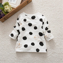 0-3Years Kids Baby Girls Boys Unisex Polka Dots Long Sleeve Blouse Tops T-Shirt Cotton Basic Tees Clothing PY1 ILML