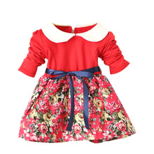 1-5Y Kids Baby Girls Princess Long Sleeve Pleat Floral Bow Mini Dress Party Tutu Dresses ILML