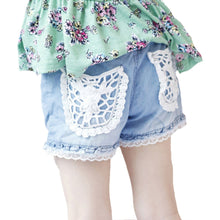 1-6Years Kids Children Girls Shorts Jeans Lace Pocket Demin Jeans ILML