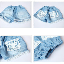 1-6Years Kids Children Girls Shorts Jeans Lace Pocket Demin Jeans ILML