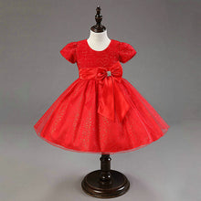 1-7Years Kids Girl Princess Bow Tutu Dress Baby Wedding Party Pageant Tulle Dresses  ILML