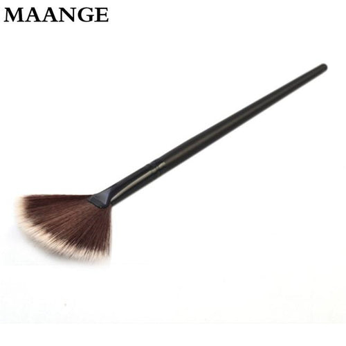 Pro Women Lady Large Fan Shape Soft Blush Face Powder Foundation Cosmetic Brushes Makeup Professional Blush Tools ILML