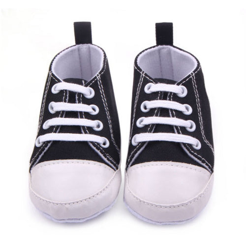 Baby Boy Girls Toddler Canvas Shoes Soft Sole Antislip Crib First Walkers 12 Colors ILML