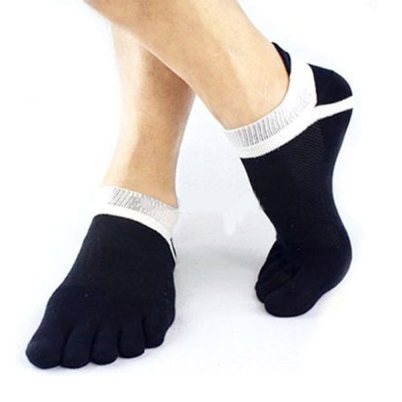 Men's Cotton Toe Sock Pure S Five Finger Socks Breathable 6 Colors  ILML