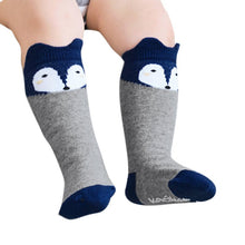 born 0-4Years Kids Girl Boy Animal Pattern Anti-slip Knee High Baby Socks ILML
