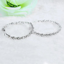 Personality Earrings Jewelry Silver Plated Big Round Circle Large Round shine Hoop Party Earring for Women ILML