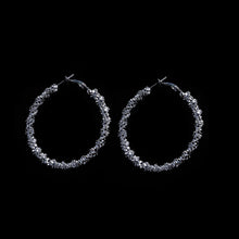 Personality Earrings Jewelry Silver Plated Big Round Circle Large Round shine Hoop Party Earring for Women ILML