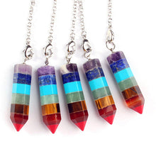 Reiki Energy Chakra Hexagonal Crystal Necklaces Pendants Natural Crystal Healing ILML