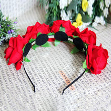 Rose Floral Flower Garland Crown Headband Hair Band Bridal Festival Clip Holiday  ILML