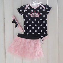 1 Set born Infant Baby Girl Clothing Polka Dot Headband  Romper  TUTU Outfit Clothes 3pcss Sets  ILML