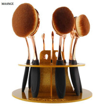 10 Hole Maange Oval Makeup Brush Holder Drying Rack Organizer toothbrush holder Shelf Cosmetic Eyeshadow Makeup Brushes Tool ILML