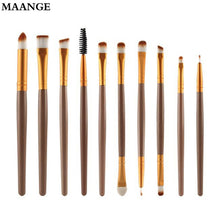 10 pcs Professional Maange makeup brushes rose gold Wood toothbrush Eyeshadow makeup brush cleaner Kit tools cosmetics ILML