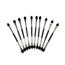 10 pcs professional Makeup Double-end Eye Shadow Eyeliner makeup brushes Sponge Applicator Tool Cosmetics ILML