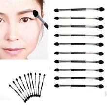 10 pcs professional Makeup Double-end Eye Shadow Eyeliner makeup brushes Sponge Applicator Tool Cosmetics ILML