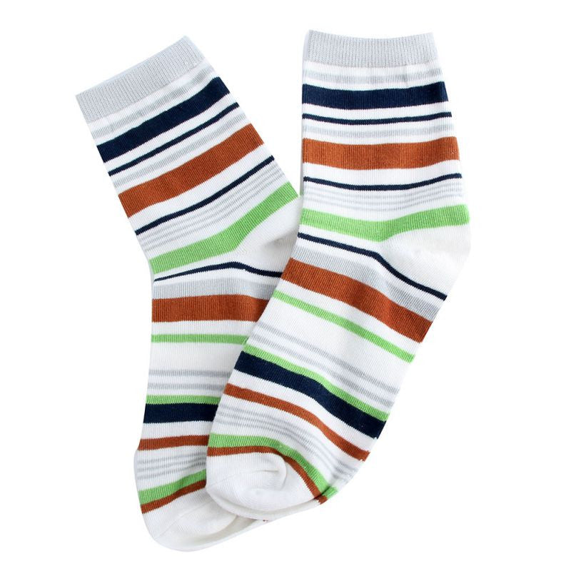 Cotton Warm Men Mixed Color Wide Stripe Ankle Soft Casual Socks PY8 ILML