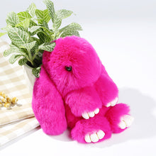 Rex Rabbit Furs Keychains Pendant Bag Car Charm Tag Cute Mini Rabbit Toys Doll Fur Key Chains ILML