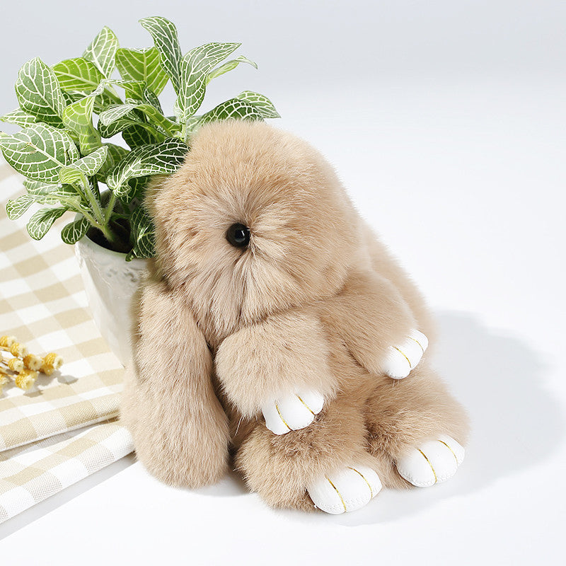 Rex Rabbit Furs Keychains Pendant Bag Car Charm Tag Cute Mini Rabbit Toys Doll Fur Key Chains ILML
