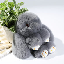 Rex Rabbit Furs Keychains Pendant Bag Car Charm Tag Cute Mini Rabbit Toys Doll Fur Key Chains ILML