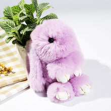 Rex Rabbit Furs Keychains Pendant Bag Car Charm Tag Cute Mini Rabbit Toys Doll Fur Key Chains ILML