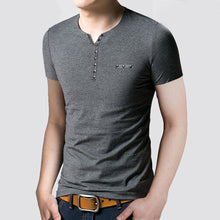 Mens Casual Slim Fit V Collar Short Sleeve Shirt Casual Tee Tops ILML