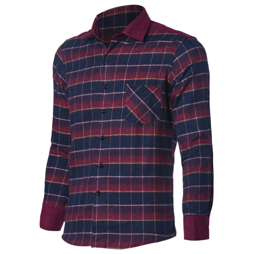 Plaid Shirts Luxury Slim Long Sleeve Formal Business Dress Warm Shirts ILML