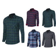 Plaid Shirts Luxury Slim Long Sleeve Formal Business Dress Warm Shirts ILML