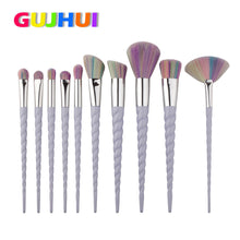 10PCS GUJHUI Eyeshadow eyebrow Contour makeup brushes Professional Powder Foundation Blush Brush maquillage cosmetics ILML