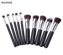 10PCS MAANGE rose gold makeup brushes maquiagem hair eyebrow foundation brush pen cosmetics make up brushes Professional ILML