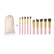 10PCS Professional Maange makeup brushes Bag Foundation Powder Eyeshadow rose gold Wood makeup brush tools cosmetics ILML