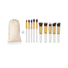 10PCS Professional Maange makeup brushes Bag Foundation Powder Eyeshadow rose gold Wood makeup brush tools cosmetics ILML