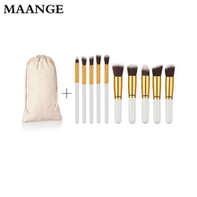 10PCS Professional Maange makeup brushes Bag Foundation Powder Eyeshadow rose gold Wood makeup brush tools cosmetics ILML