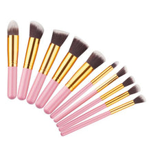 10PCS Professional Maange makeup brushes Bag Foundation Powder Eyeshadow rose gold Wood makeup brush tools cosmetics ILML