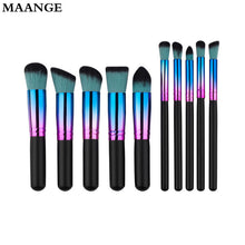 10PCS Professional Maange makeup brushes Foundation Powder Eyeshadow toothbrush Wood makeup brush maquiagem cosmetics tool ILML