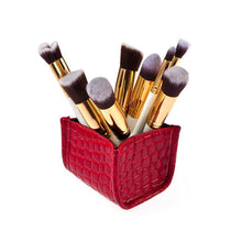 10PCS Professional rose gold makeup brushes Foundation Powder Eyeshadow Wood makeup brush brush Holder cosmetics Kit Tools ILML