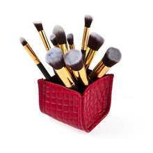 10PCS Professional rose gold makeup brushes Foundation Powder Eyeshadow Wood makeup brush brush Holder cosmetics Kit Tools ILML