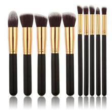 10PCS Professional rose gold makeup brushes Foundation Powder Eyeshadow Wood makeup brush brush Holder cosmetics Kit Tools ILML