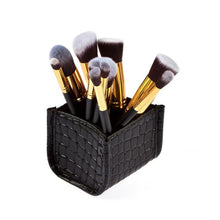 10PCS Professional rose gold makeup brushes Foundation Powder Eyeshadow Wood makeup brush brush Holder cosmetics Kit Tools ILML