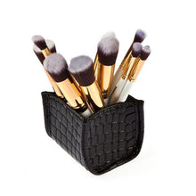 10PCS Professional rose gold makeup brushes Foundation Powder Eyeshadow Wood makeup brush brush Holder cosmetics Kit Tools ILML