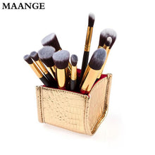 10PCS Professional rose gold makeup brushes Foundation Powder Eyeshadow Wood makeup brush brush Holder cosmetics Kit Tools ILML