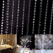 10pcss 1M/33 Foot Wedding DIY Decor Acrylic Crystal Beads Curtain Strand Garland PY6 ILML