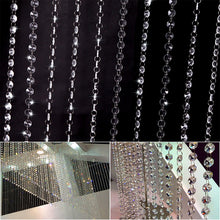 10pcss 1M/33 Foot Wedding DIY Decor Acrylic Crystal Beads Curtain Strand Garland PY6 ILML