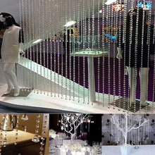 10pcss 1M/33 Foot Wedding DIY Decor Acrylic Crystal Beads Curtain Strand Garland PY6 ILML