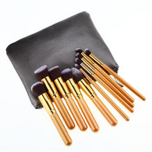 10Pcs Maange Pro makeup brushes bag Foundation Powder Eyeshadow Wood toothbrush makeup brush cosmetics tools kit ILML